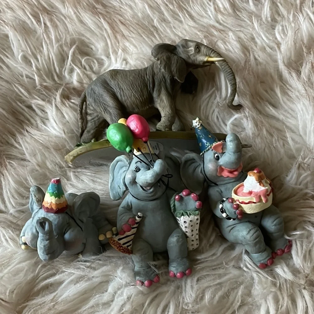 Elephant Resin Animal Decorative Figurines - Party Decor